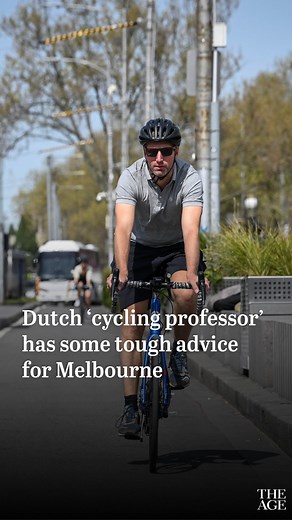 This Dutch ‘cycling professor’ says cycling in Melbourne is only fit for high-skill risk-seekers. Do you agree? Patrick Hatch reports. Click the link in our bio for the full story. #cycling #melbourne | The Age