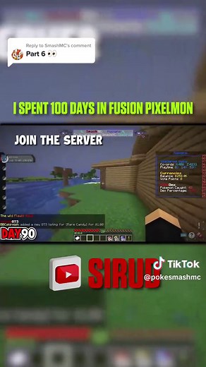 Replying to @SmashMC Part 6 ❤️ #fyp #minecraft #pixelmon #pokemon #fusion