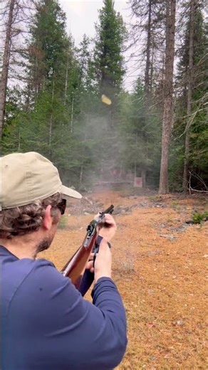 ✅out😳heavy hitting steel with this Winchester model 1892 44-40 caliber carbine trapper’s special