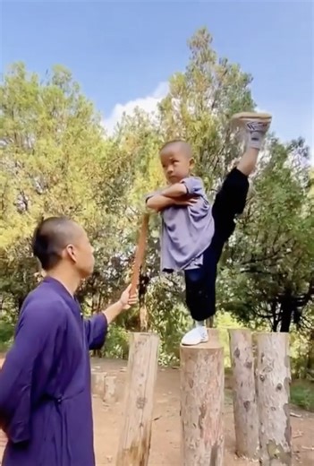 Born in Zhengzhou, Henan, Shaolin Sanbao is the youngest martial arts master on the internet. At the age of three, he began studying at the Shaolin Temple and later developed a variety of skills, becoming the youngest monk at the Shaolin Temple. Since the temple was near his home, Sanbao liked to go there in his free time to watch people practice martial arts. Over time, he became obsessed with martial arts. His parents later sent Sanbao to the Shaolin Temple to begin his formal martial arts tra