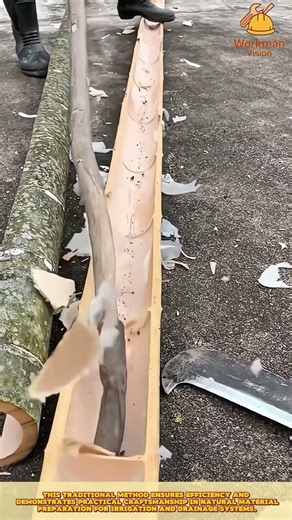 Cleaning Bamboo Channel for Smooth Water Flow