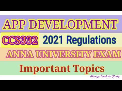 CCS332 App Development Important Topics|Anna University Exam|Always Fresh to Study