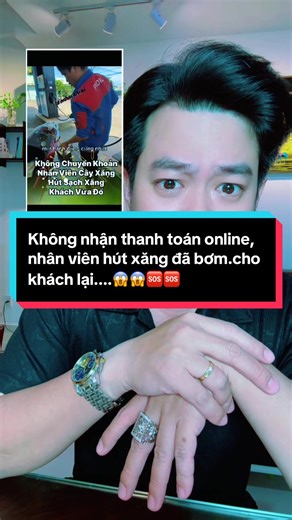 Không nhận thanh toán online, nhân viên hút xăng đã bơm.cho khách lại....😱😱🆘🆘 #ansogood #phungvanan