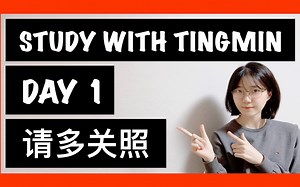 DAY1 | Study with me Tingmin | 学习汉语 | Learning Chinese language
