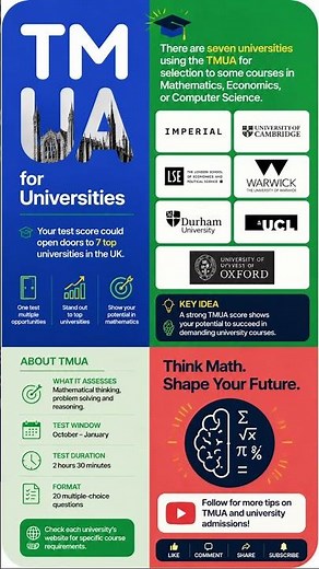 UK Universities That Use the TMUA (2026 Guide) TMUA #Cambridge #Oxford #Imperial #UCL
