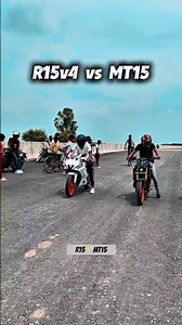 💥 Yamaha R15 vs MT-15 | India’s Most Wanted 155cc Drag Race 🏍️ | Unexpected Finish 😳 #shorts