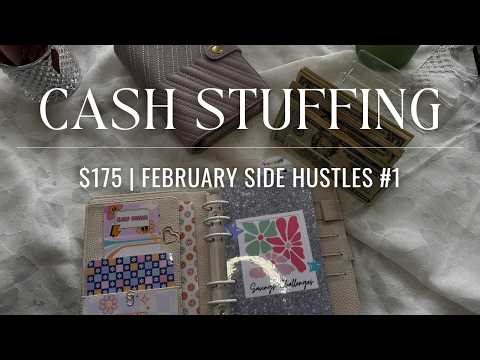 Cash Envelope Stuffing $175! | Side Hustles #1 | February 2026