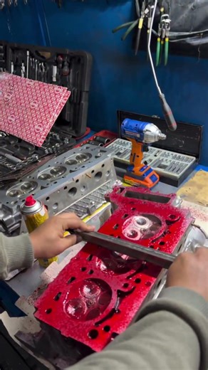 This Red Spray Decides If Your Engine Lives or Dies 😱 #mechanic #mechaniclife #tools #diy
