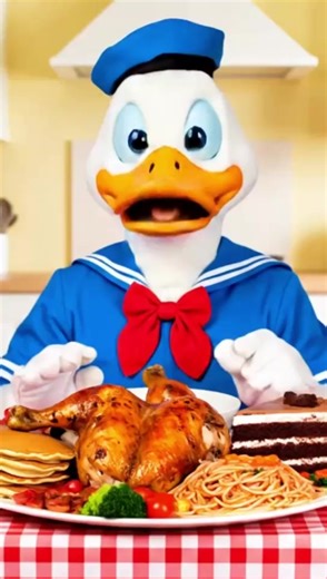 Donald Duck eating a Duck! OMG!! #Funny #Meme #Viral #FYP #ParaTi #Mukbang #Disney #DonaldDuck #Food