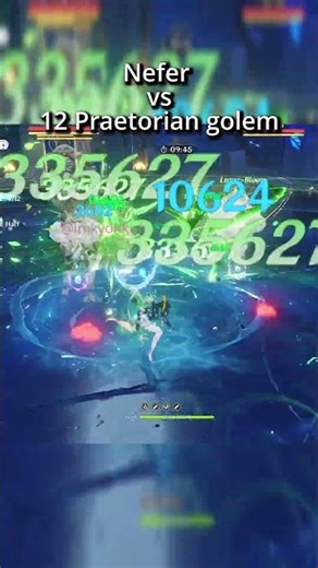Nefer vs 12 Praetorian golem in spiral abyss #genshin #genshinimpact #nefer