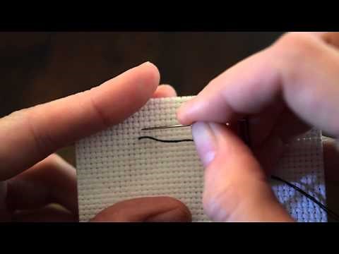 Cross Stitch Basics - Threading your needle and starting to sew - 3 ways