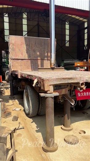 Giant Ram Straightens Heavy Frame 🚛