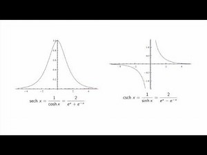MATH 146 - 1.2 - Hyperbolic functions