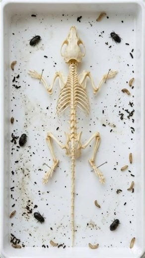 The process of mouse skeleton formation in the laboratory #biology #science