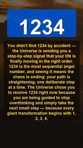 Angel Number 1234 Means Your Life Is Lining Up ✨