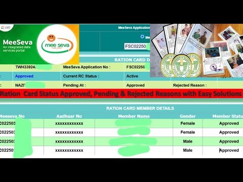 Ration Card Status Explained Approved, Pending & Rejected Reasons with Easy Solutions#telangana