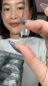 เล็บ pvc ทรงอัลมอนด์สั้น ต่อเล็บสวย ทำเล็บปลอมสำเร็จรูปได้ #เล็บปลอม #เล็บpvc #PVCต่อเล็บ | ฟีฟ่าเล็บเท่