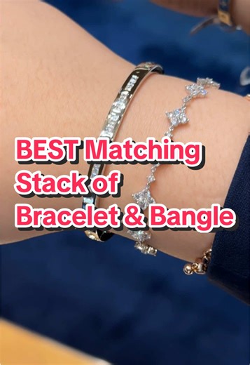 Elegantes Stapeln von Armbändern mit apm's Clover-Armband