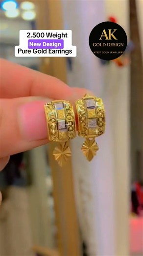 22-k New Design Gold Earrings #arabicgold #dubaijewelry #jewellery #earrings #wedding #trending