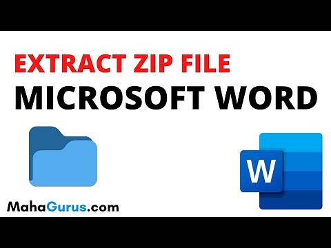 How to Extract Zip File | Extract Word File From Zip File