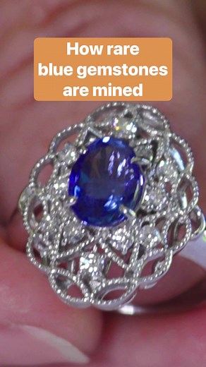 How rare are these blue gemstones? You can only mine them in California. #Benitoite #Gemstones #Mining | Business Insider