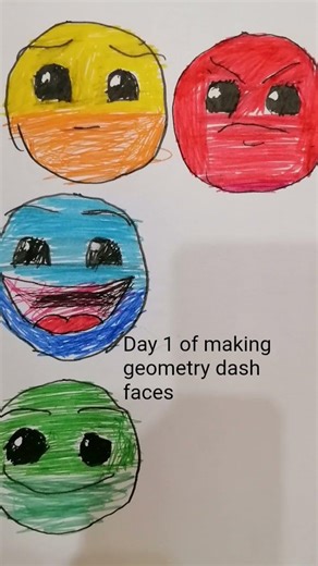 Day 1 of making geometry dash faces