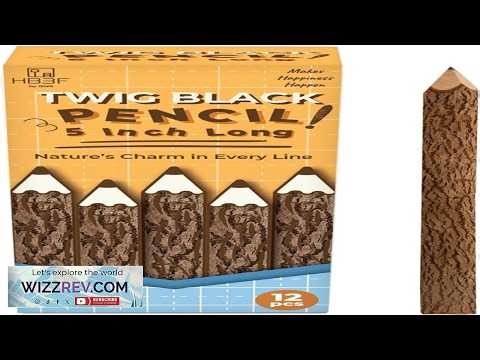 BSIRI Wooden Pencils Rustic Bark Twig Natural Wood Pencil 12 Pack 5