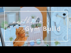 Aesthetic GYM build sims 4 | LOCKER ROOM + RECEPTION | Speed build w/cc | PART #1
