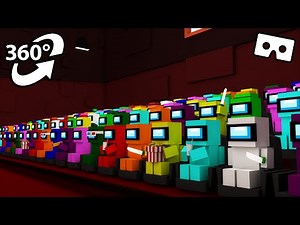 3 IMPOSTORS at the CINEMA - AMONG US 360° Video(Minecraft VR)