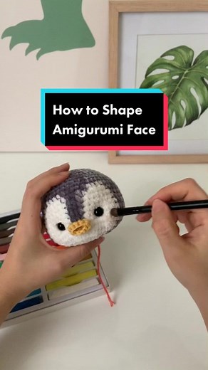 Easy Way to Shape Amigurumi Face Tutorial