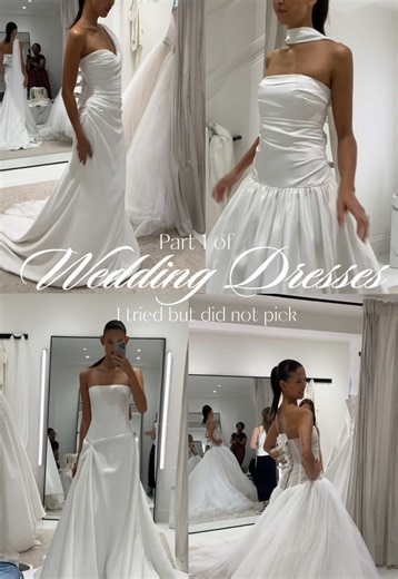 Guuuys aaa I was so excited to make this video! These are the dresses I tried on but did not pick London edition! Honestly every single dress was beautiful I felt like a princess 🥺 This is from the very first store I went to. I went to a bunch of them in London and a few in New York (where I actually ended up getting my dress hehe) I will be posting many more parts there are like 1000 videos in my camera roll lol 🤍 #weddingdresses #bridal #weddingdressshopping #tryonwithme #bride