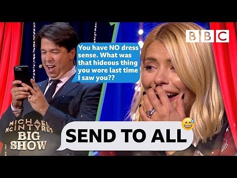 Holly Willoughby mortified as Michael McIntyre TRASHES her contacts 😂 - Send To All