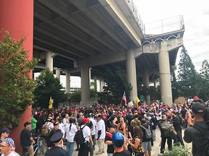 Hundreds of Far-Right Protestors and Antifa Activists Face Off in Portland