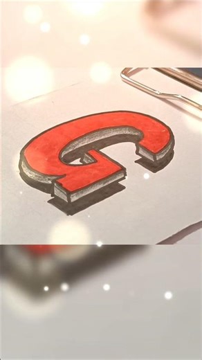 Easy 3D Alphabet Design 🔥 | Satisfying Drawing Video #shorts #pencilart #sketch