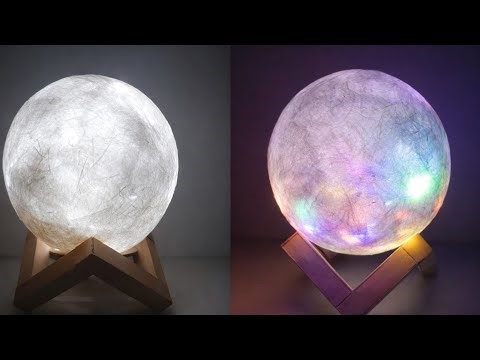 Turned My Room into a Night Sky! 🌕✨ Easy DIY Moon Lamp Tutorial