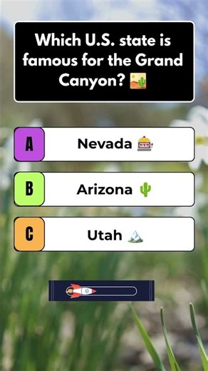99% FAIL This U.S. Geography Quiz! 🏜️ Which State Is Famous for the Grand Canyon? #Shorts