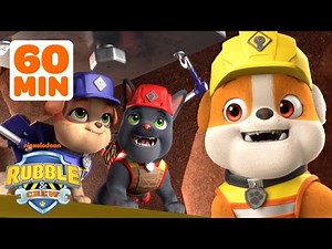 Rubble's Best Builder Cove Rescues! w/ Mix, Charger & Motor | 1 Hour Compilation | Rubble & Crew