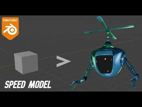 Blender Flying Robot Speedmodel