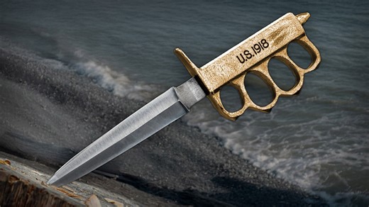 Forging a 1918 Au Lion trench knife - Military challenge!
