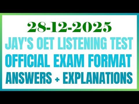 OET READING TEST 28.12.2025 #oet #oetexam #oetnursing #oetlisteningtest