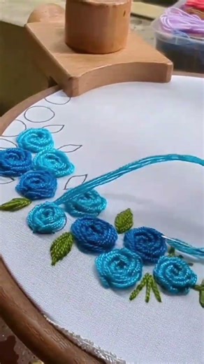 the process of knitting beautiful flowers#shorts