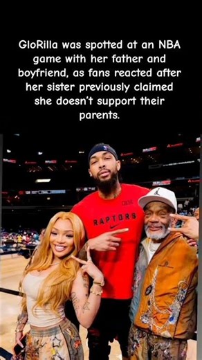 GloRilla Enjoys Game With Dad Despite Family Drama 😳 #celebrity