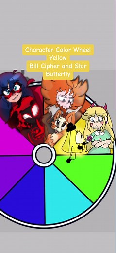 Drawing Bill Cipher and Star Butterfly | Character Color Wheel Challenge