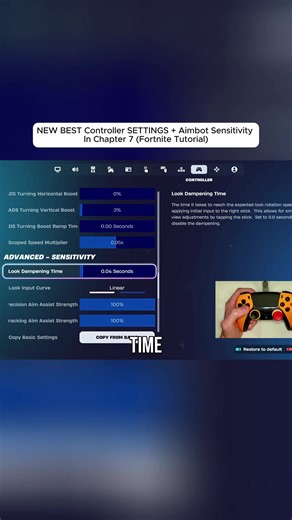 NEW BEST Controller SETTINGS Aimbot Sensitivity In Chapter 7 (Fortnite Tutorial) Part 3 #fortnite #controllersettings #sensitivity #fortnitesettings #controller