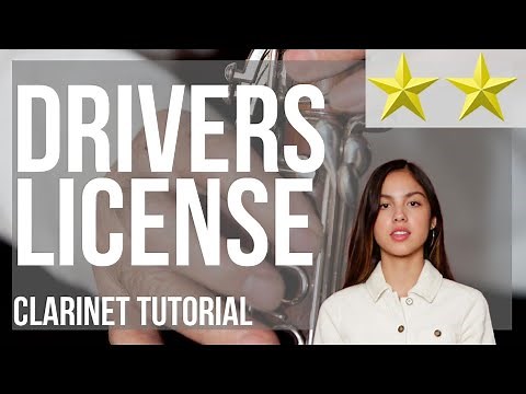 How to play drivers license by Olivia Rodrigo on Clarinet (Tutorial)