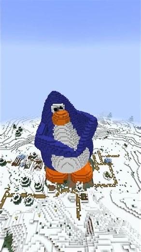 Minecraft Club Penguin Dance Stop Motion 😬 #Shorts