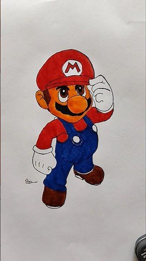 Easy Super Mario Drawing | Step By Step Colour drawing #supermario #draw ‪@onepencilsketches‬