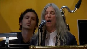 Patti Smith sings Bob Dylan cover ‘A Hard Rain’s A-Gonna Fall’ at Nobel Prize ceremony