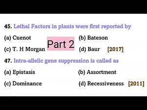 Genetics Questions And Answers || Part 2
