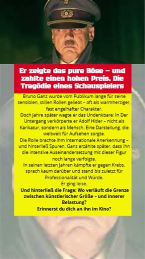 Bruno Ganz Das Gesicht des Engels und die Maske d